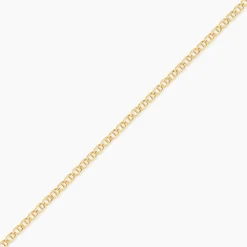 Bracelet Capucin Or Jaune Maille Marine Plate