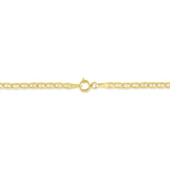 Bracelet Capucin Or Jaune Maille Marine Plate