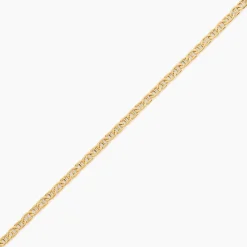 Bracelet Capucin Or Jaune Maille Marine Plate