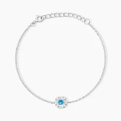 Bracelet Carren Argent Blanc Oxyde De Zirconium