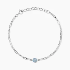 Bracelet Cesarie Argent Blanc Oxyde De Zirconium
