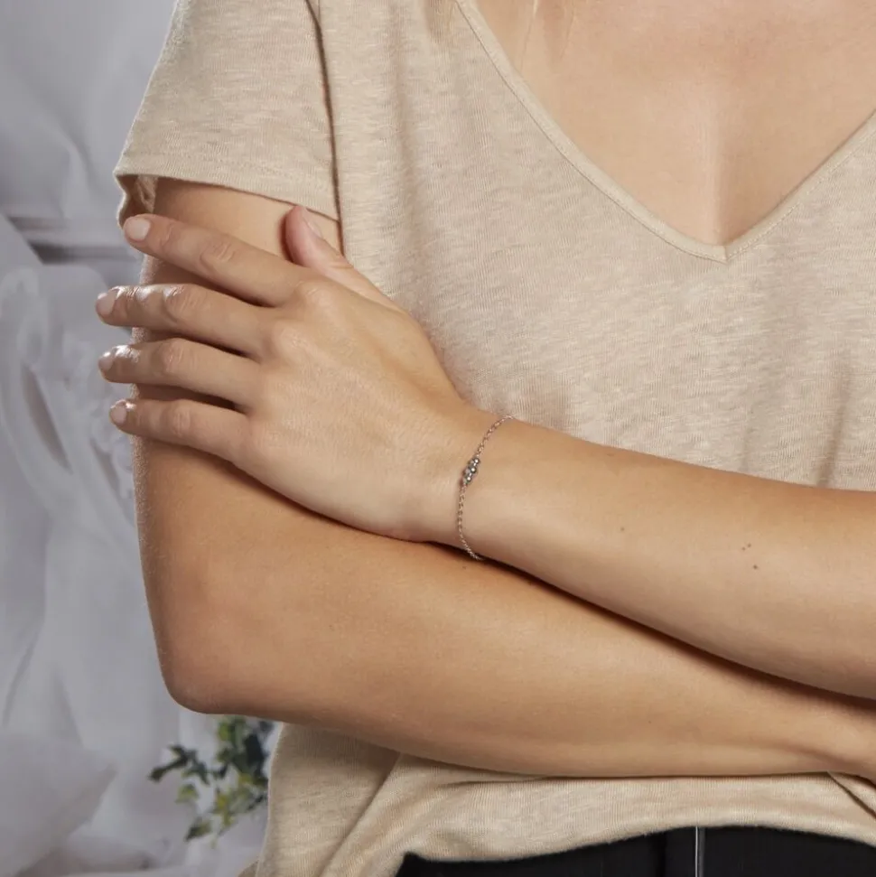 Bracelet China Argent Blanc