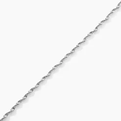 Bracelet Ciana Torsade Diamante Argent Blanc