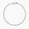 Bracelet Ciana Torsade Diamante Argent Blanc