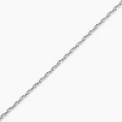 Bracelet Ciana Torsade Diamante Argent Blanc