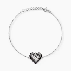 Bracelet Clarah Argent Blanc Céramique Oxyde De Zirconium
