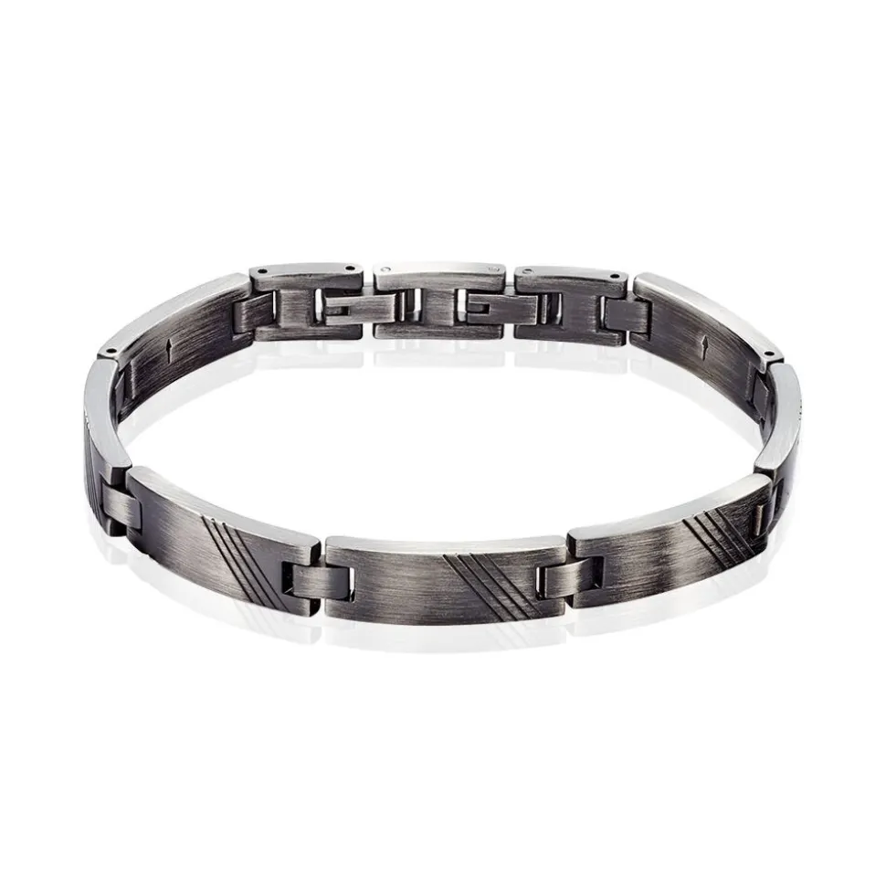 Bracelet Clara-rose Acier Noir