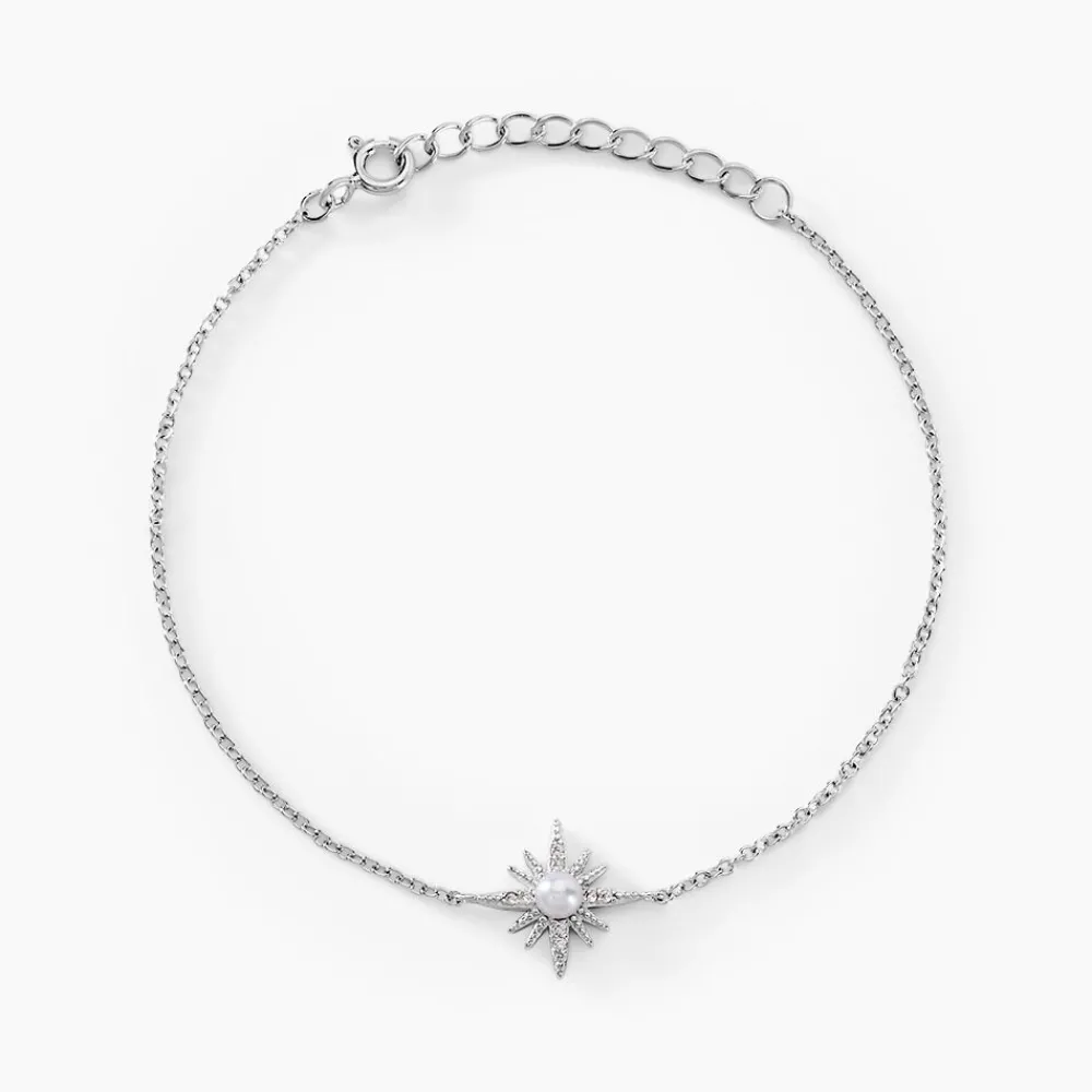 Bracelet Clementia Argent Blanc Perle De Culture Oxyde De Zirconium|Marc Orian
