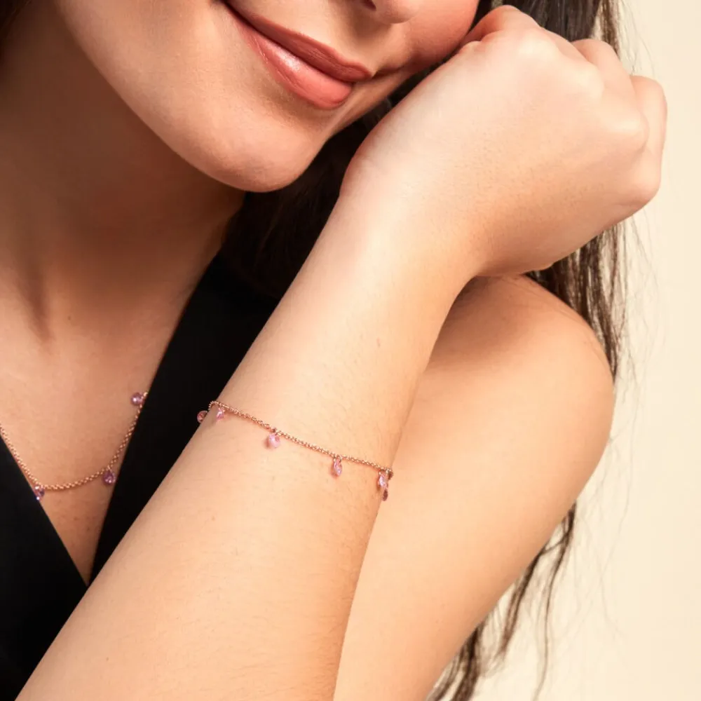 Bracelet Collie Argent Rose Oxyde De Zirconium|Marc Orian Outlet