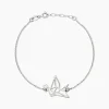 Bracelet Colombe Argent Blanc