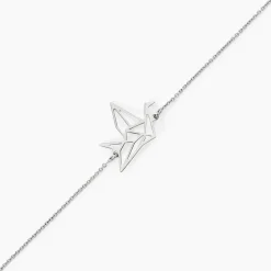 Bracelet Colombe Argent Blanc