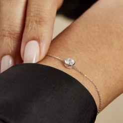 Bracelet Columbine De Zirconium Blanc|Marc Orian Best
