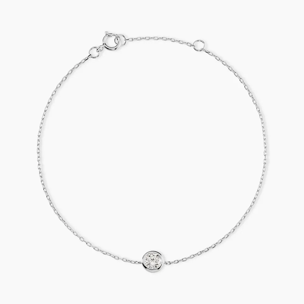 Bracelet Columbine De Zirconium Blanc|Marc Orian Best