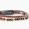 Bracelet Cuir Cuir De Vache Marron Oeil De Tigre|JOURDAN Outlet