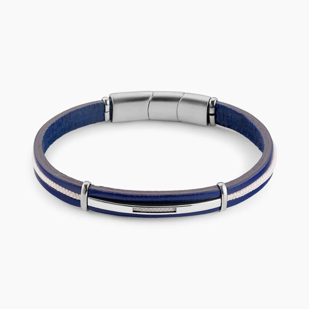 Bracelet Cuir De Vache Bleu|JOURDAN Best