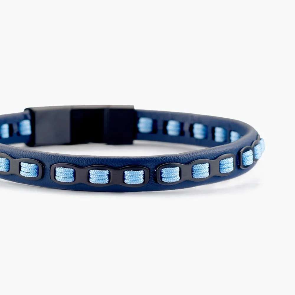 Bracelet Cuir De Vache Bleu|JOURDAN Best