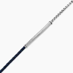 Bracelet Cuir De Vache Bleu|JOURDAN Outlet