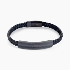 Bracelet Cuir De Vache Noir|JOURDAN New