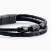 Bracelet Cuir De Vache Noir Onyx|JOURDAN