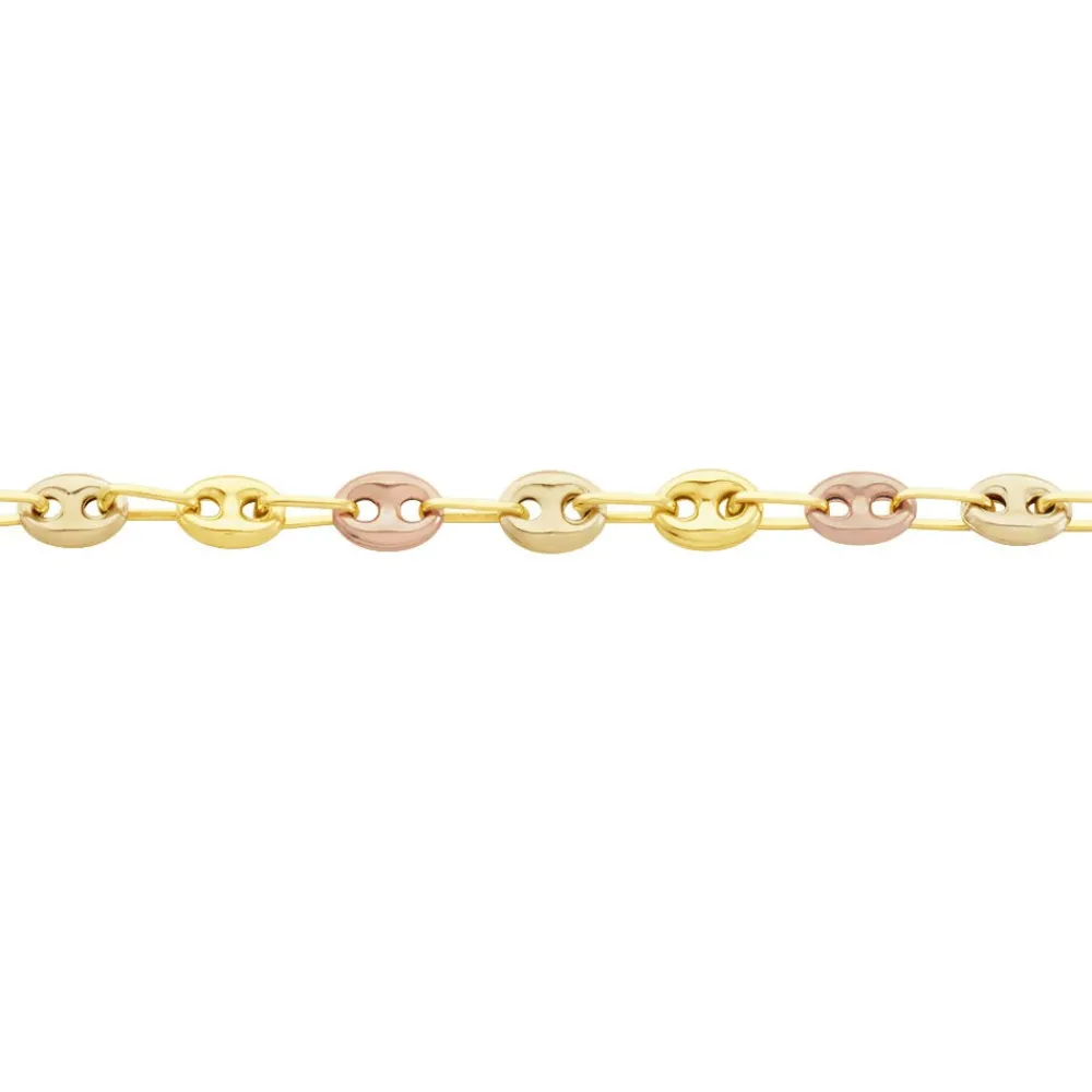 Bracelet Dami Maille Grain De Cafe Or Tricolore|Marc Orian Sale