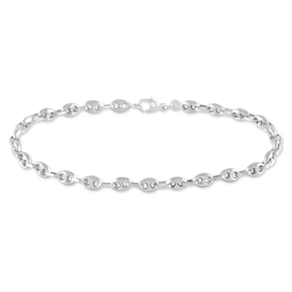 Bracelet Dami Maille Grain De Cafe Or Blanc|Marc Orian New