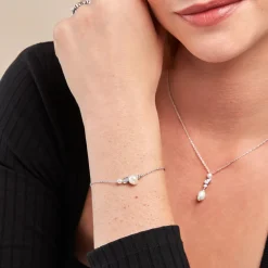 Bracelet Dua Argent Blanc Perle De Culture Oxyde De Zirconium|Marc Orian Discount