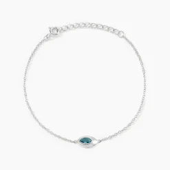 Bracelet Duchesse Argent Blanc Oxyde De Zirconium