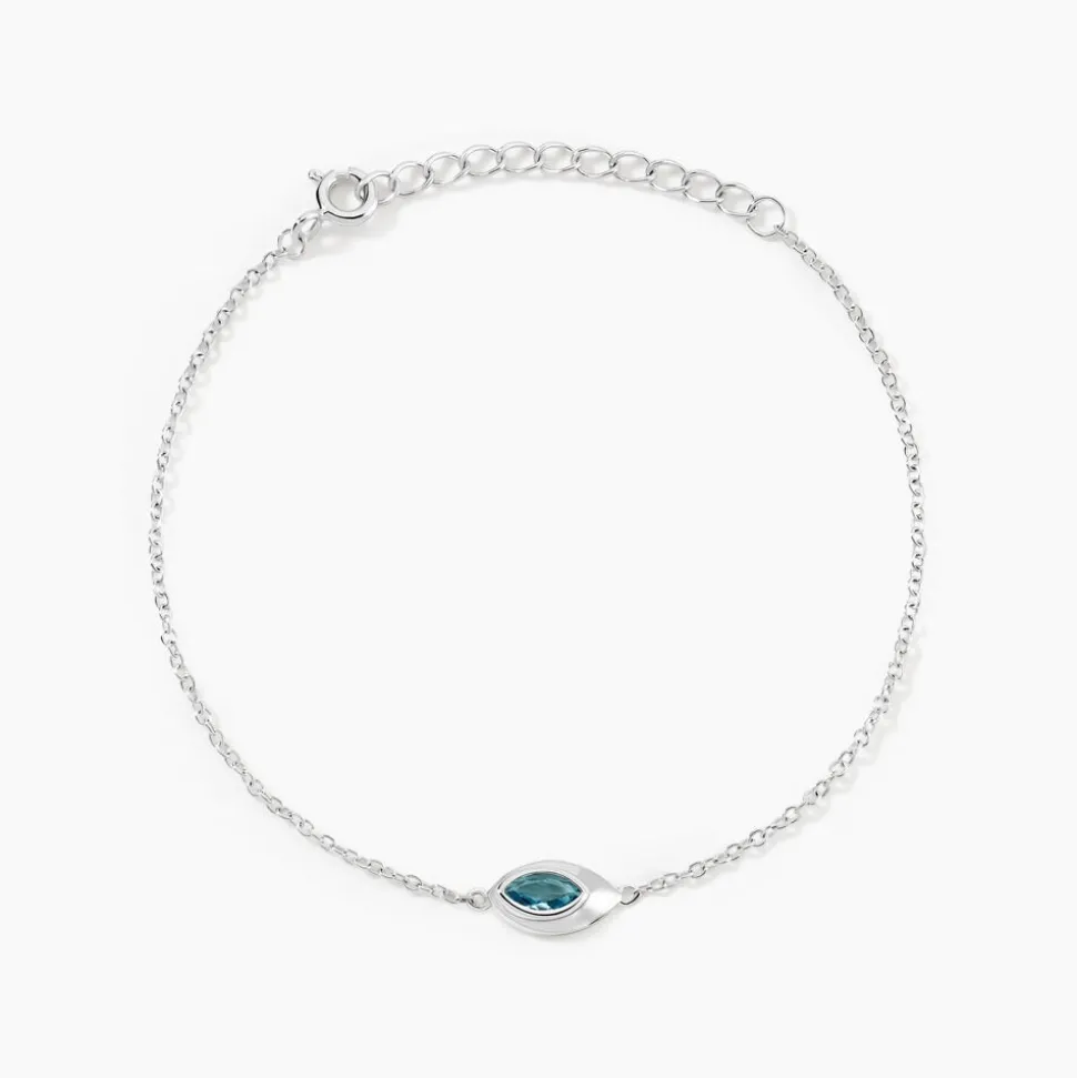 Bracelet Duchesse Argent Blanc Oxyde De Zirconium