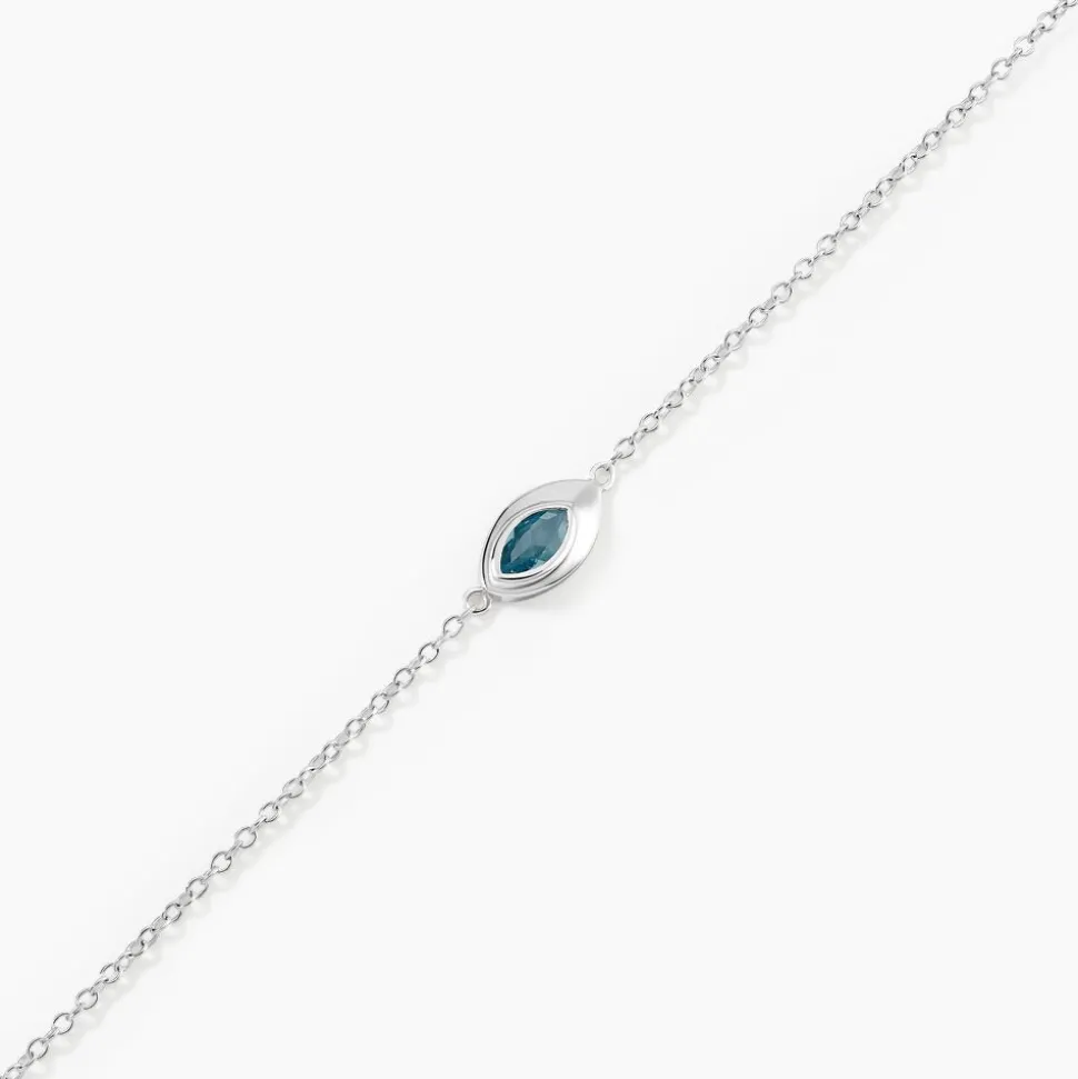 Bracelet Duchesse Argent Blanc Oxyde De Zirconium