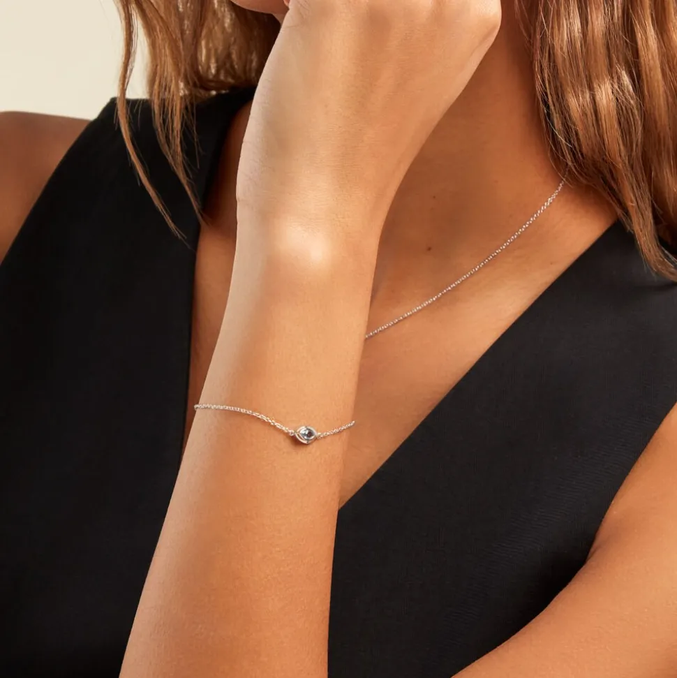Bracelet Duchesse Argent Blanc Oxyde De Zirconium
