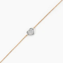 Bracelet Eclat D'amour Or Jaune Oxyde De Zirconium