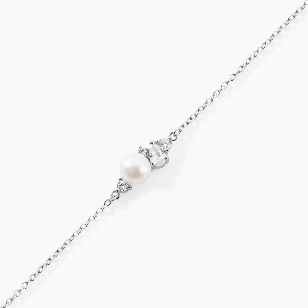 Bracelet Elea Argent Blanc Perle De Culture Oxyde De Zirconium|Marc Orian Best