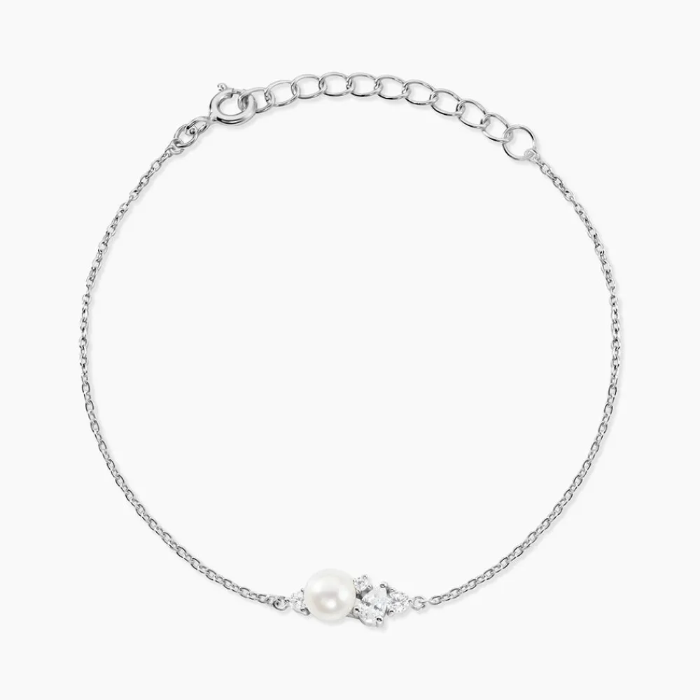 Bracelet Elea Argent Blanc Perle De Culture Oxyde De Zirconium|Marc Orian Best