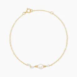 Bracelet Elysia Or Jaune Perle De Culture Oxyde De Zirconium|Marc Orian New