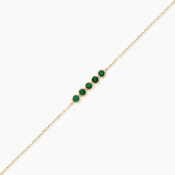 Bracelet Emaria Or Jaune Emeraude
