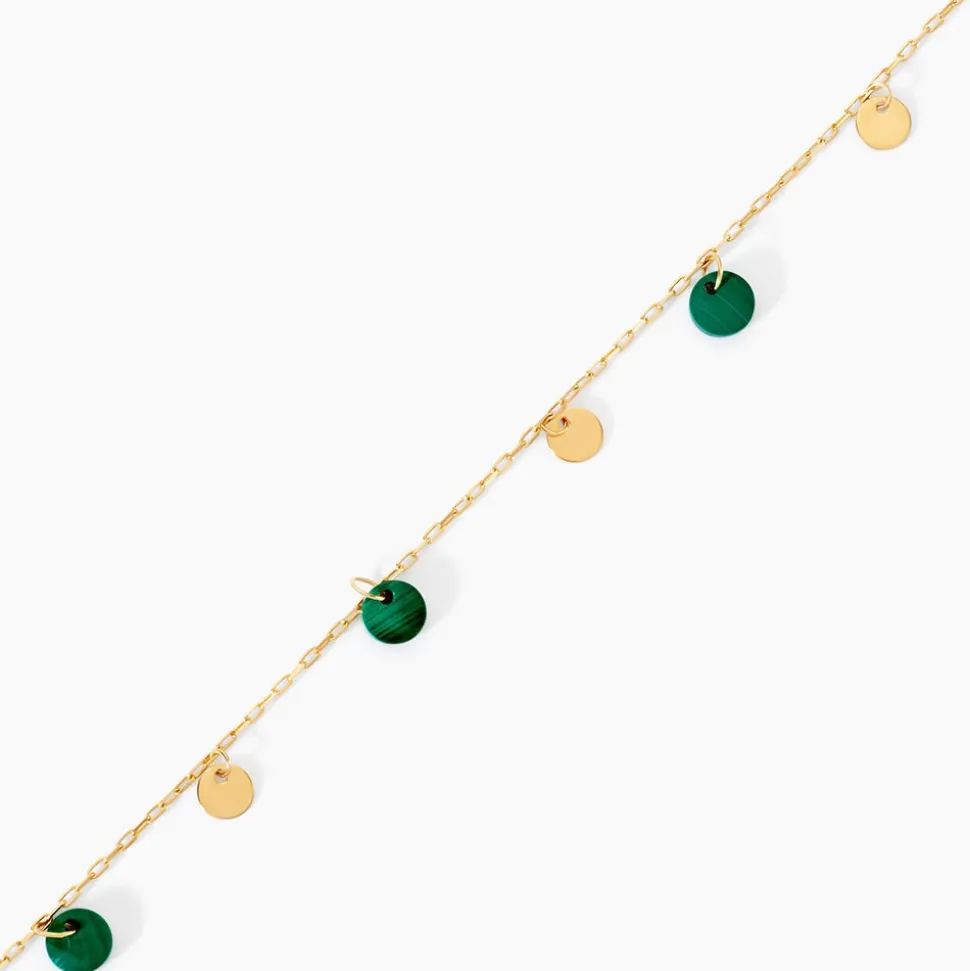 Bracelet Epurea Or Jaune Malachite