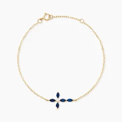 Bracelet Eser Or Jaune Oxyde De Zirconium