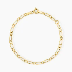 Bracelet Esma Maille Alternee 1/3 Or Jaune