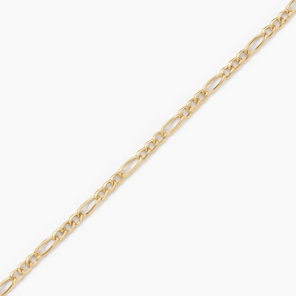 Bracelet Esma Maille Alternee 1/3 Or Jaune