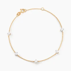 Bracelet Ethere Or Jaune Oxyde De Zirconium