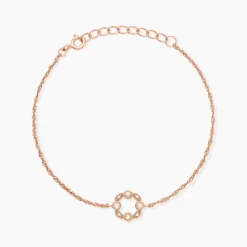 Bracelet Eugenie Argent Rose Oxyde De Zirconium