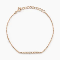Bracelet Eugenie Argent Rose Oxyde De Zirconium