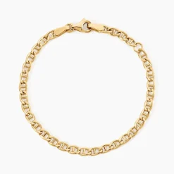 Bracelet Eunice Or Jaune Maille Marine