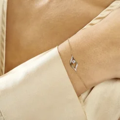 Bracelet Eye Or Jaune Oxyde De Zirconium