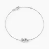 Bracelet Fidelis Or Blanc Oxyde De Zirconium