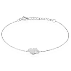 Bracelet Flamen Argent Blanc Oxyde De Zirconium
