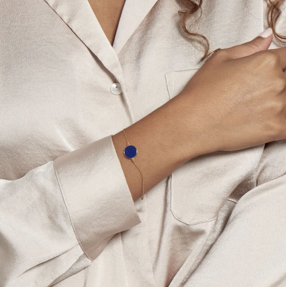 Bracelet Florica Or Jaune Lapis Lazuli