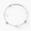 Bracelet Gaetane Argent Blanc Perle De Culture Oxyde De Zirconium|Marc Orian Sale