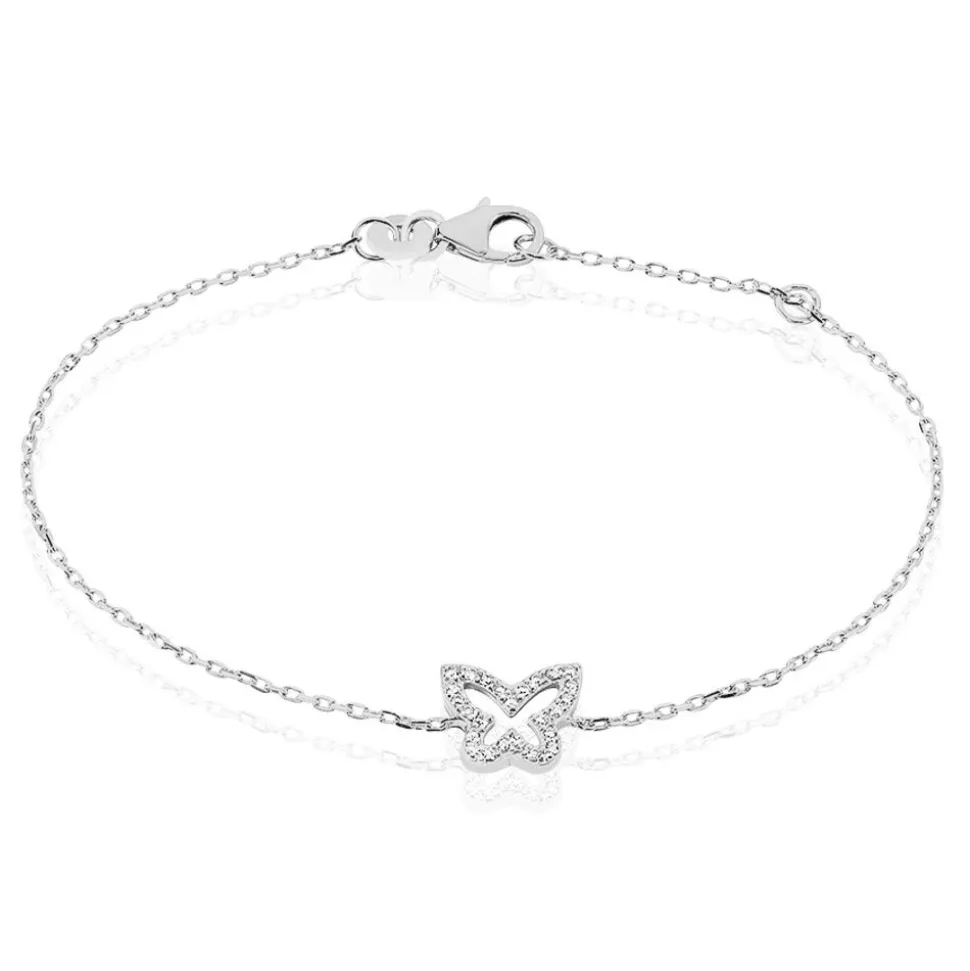 Bracelet Gladys Argent Blanc Oxyde De Zirconium
