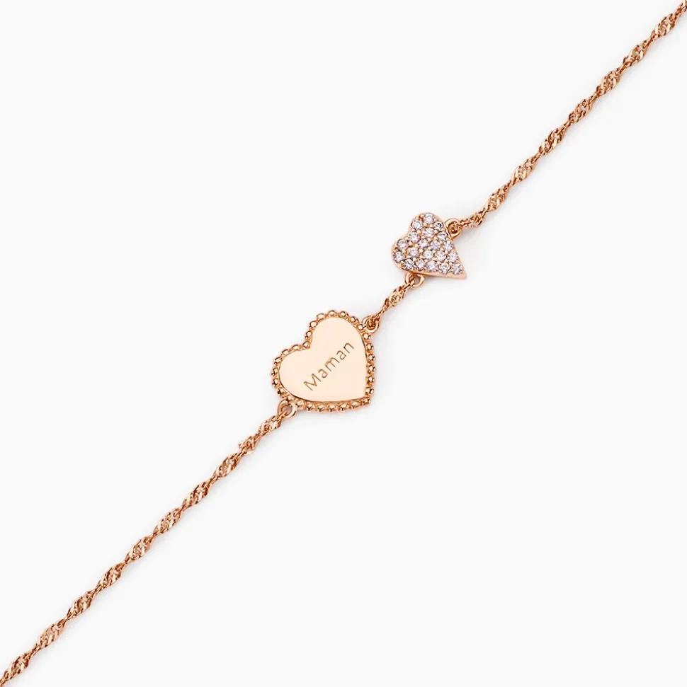 Bracelet Gloria Argent Rose Oxyde De Zirconium